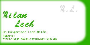 milan lech business card